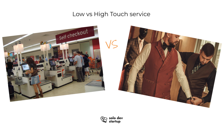 low vs high touch service